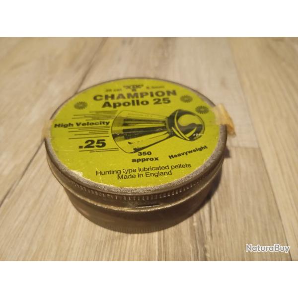 Bote de 350 plombs CHAMPION APOLLO .25 6.3MM