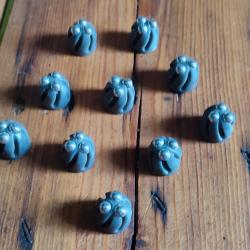 GREY OLIVER TWISTED TOP TRIO POUR EMBOUT LONG CALIBRE 68 SLUGS PISTOLET 9MM. Par lot de 16.