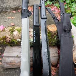 Lot de 3 Machette Bowies Lame Acier 3Cr13 Manche ABS Etui LOT POUR REVENDEURS Survie Outlast Alaska