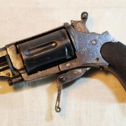Revolver BULLDOG long étui en 6 mm fabrication Liège XIX à chien externe 5 coups - ref CAE25REV002