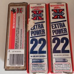 Lot boites de balles 22lr anciennes