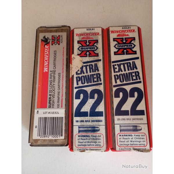 Lot boites de balles 22lr anciennes