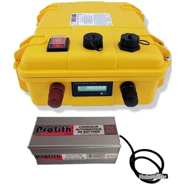 Valise Batterie Lithium 60Ah 12V + sortie rgule