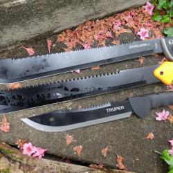 Lot de 3 Machette Bowies Lame Acier 3Cr13 Manche ABS Etui LOT POUR REVENDEURS Survie Outlast Alaska1
