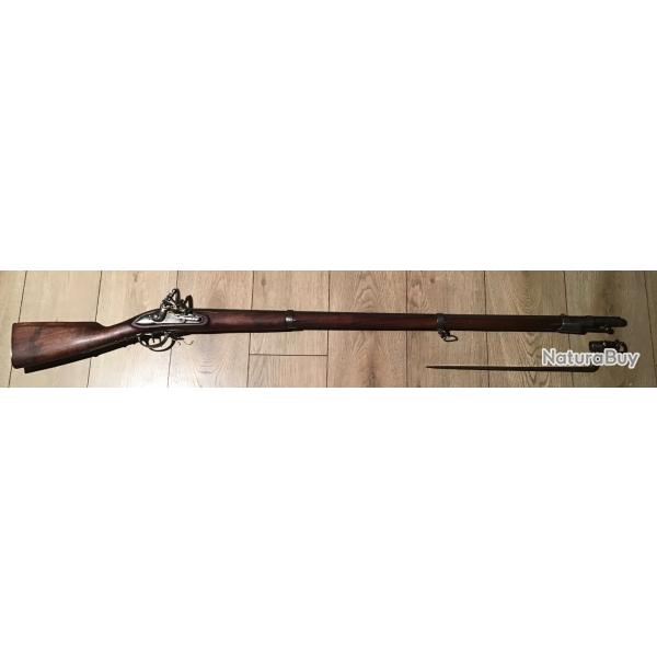 MAGNIFIQUE FUSIL  SILEX AN IX MANUFACTURE ROYALE DE ST TIENNE +BAONNETTE PICES D ORIGINE