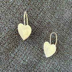 Boucles d'oreilles coeur en or massif 9 carats