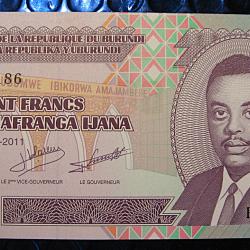 Burundi  billet de 100 francs  2011  superbe (voir neuf)