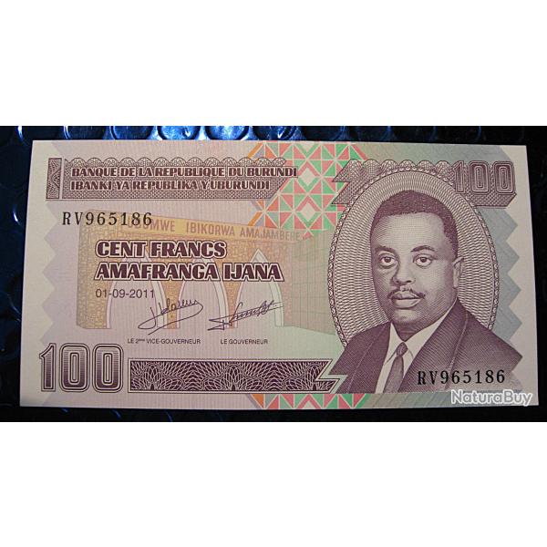 Burundi  billet de 100 francs  2011  superbe (voir neuf)
