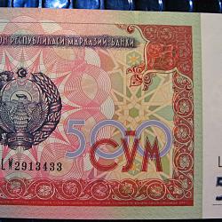 Ouzbekistan  billet de 500 CYM 1999 superbe