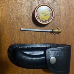 KIT ENTRETIEN ETUI COUTEAU LAGUIOLE    EN CUIR 12 CM    (6
