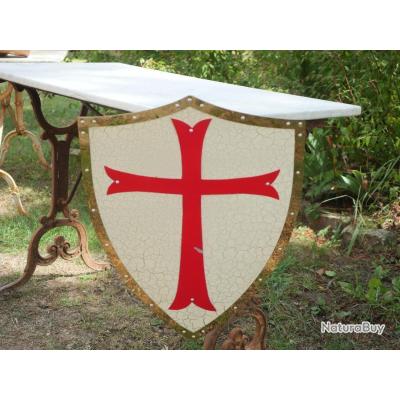 PLAQUE MÉTAL chevalier héroïque fantaisie 30 X 20 CM