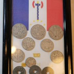monnaies ÉTAT FRANÇAIS dans cadre 1942 1943 1944 SDC22