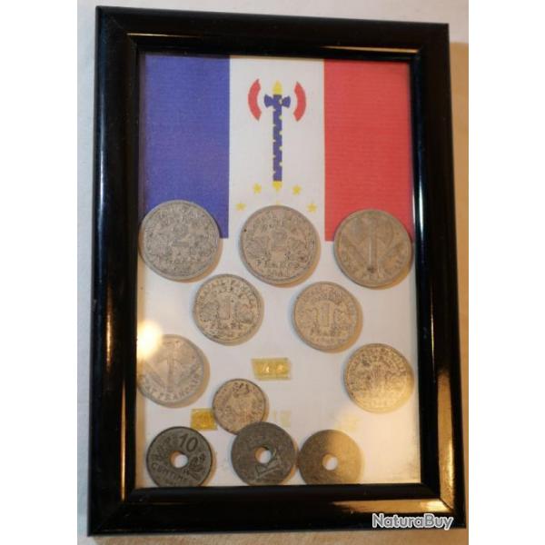 monnaies TAT FRANAIS dans cadre 1942 1943 1944 SDC22
