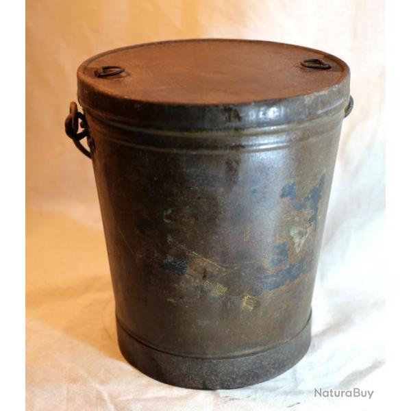 US ARMY  - Trs rare Seau tle couvert  US ARMY - toilette militaire