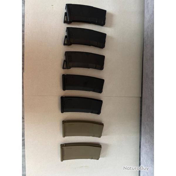 Lot de 7 chargeurs Mid-cap AEG type M4
