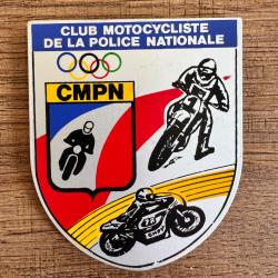 Plaque vintage Club Motocycliste de la Police Nationale