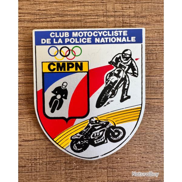 Plaque vintage Club Motocycliste de la Police Nationale