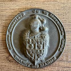 Plaque commémorative Sainte-Geneviève Charly-sur-Marne 1983 Gendarmerie