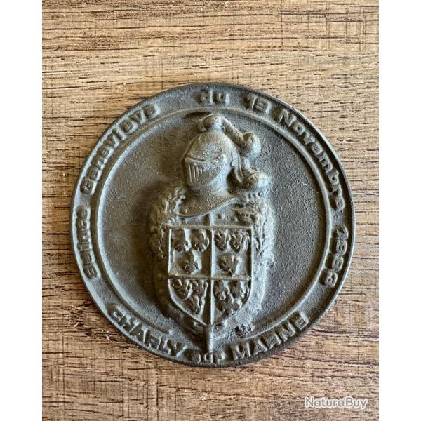 Plaque commmorative Sainte-Genevive Charly-sur-Marne 1983 Gendarmerie