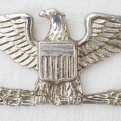 DDAY44 - authentique petit insigne US grade de colonel sans pointe -WWII ref HER24CAS007