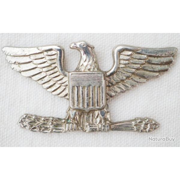 DDAY44 - authentique petit insigne US grade de colonel sans pointe -WWII ref HER24CAS007