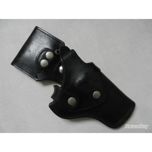 ancien tui cuir pour revolver Manurhin Police Nationale