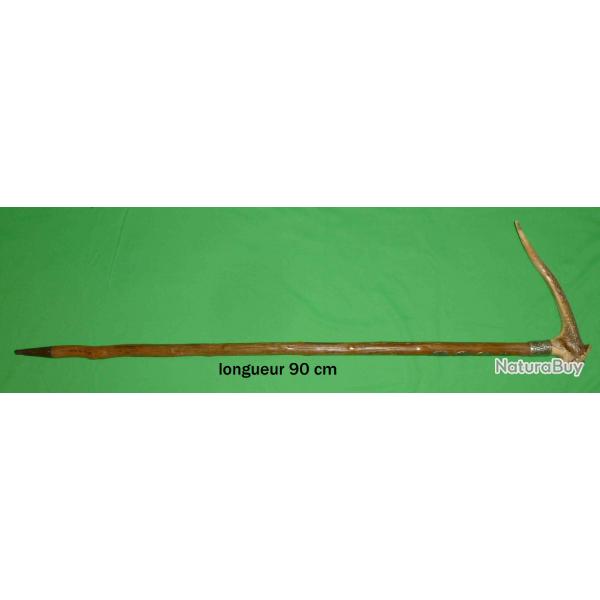 BELLE CANNE TETE DE CHIEN POMMEAU ANDOUILLIER 90 cm