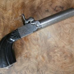 Pistolet à coffre de luxe "monarchie de Juillet - 2nd. Empire.