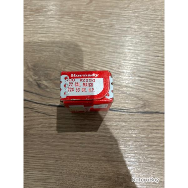 Ogive hornady 22 match 224 53 GR hp