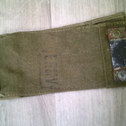 POCHETTE TOILE VERTE POUR RECUPERATION ETUIS VIDES AA 52