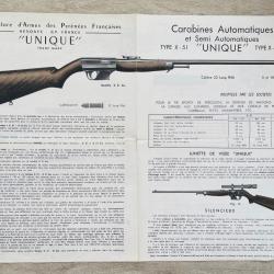 Notice UNIQUE modèle X51 - X51 BIS