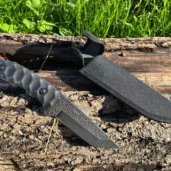 Couteau robuste lame tanto pierre lavée enchère