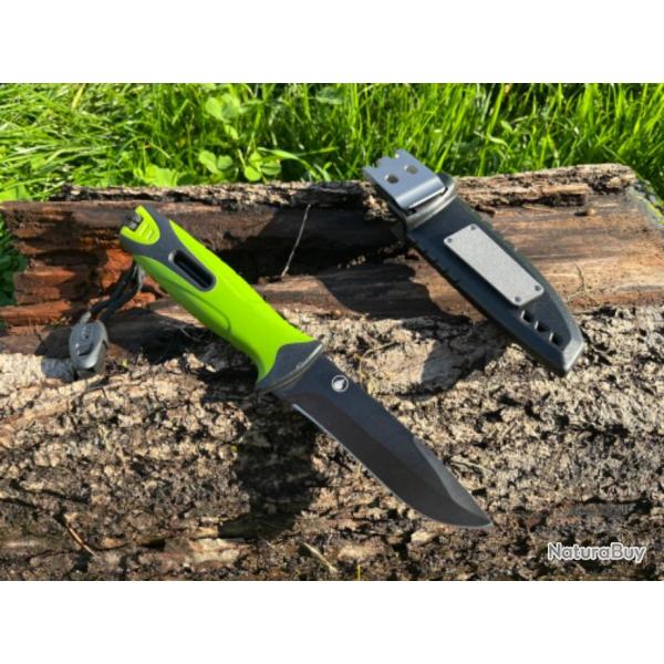 Couteau outdoor/peche kydex vert enchre