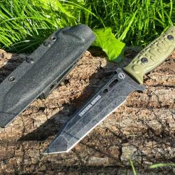 COUTEAU TACTICAL KNIVES lame D2 tanto fourreau KYDEX enchère