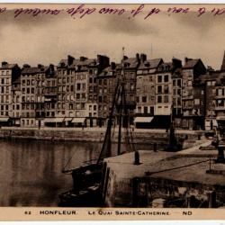 CPA- HONFLEUR Le QUAI SAINTE CATHERINE N°911