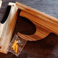 Présentoir support mural carabine fusil en bois
