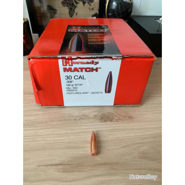 Lot hornady HPBT match 168gr.