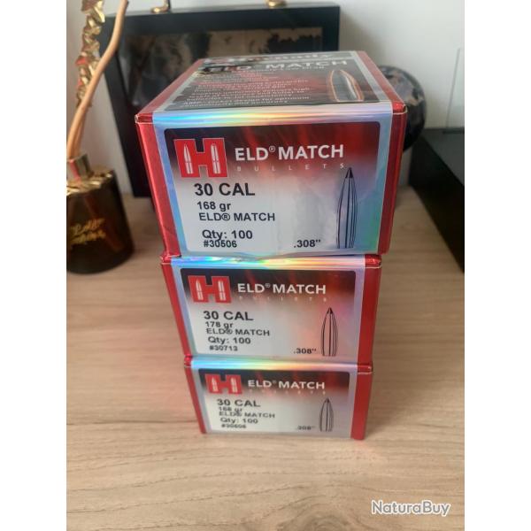 Ogives hornady ELD-Match 168gr .30