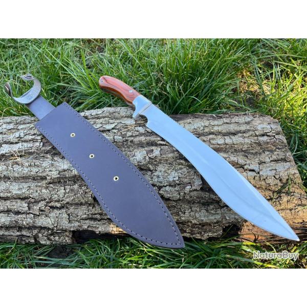 Machette courte 42.5cm trs robuste tui cuir enchre