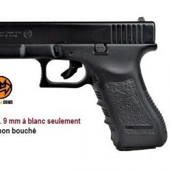 Pistolet Gap, réplique du Glock 17 Cal 9 mm à blanc uniquement