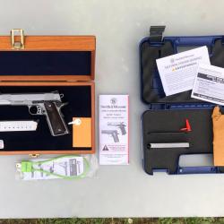 Smith & Wesson 1911 E-series "ENGRAVED" - "gravé" - ETAT NEUF et Complet avec coffret collector bois