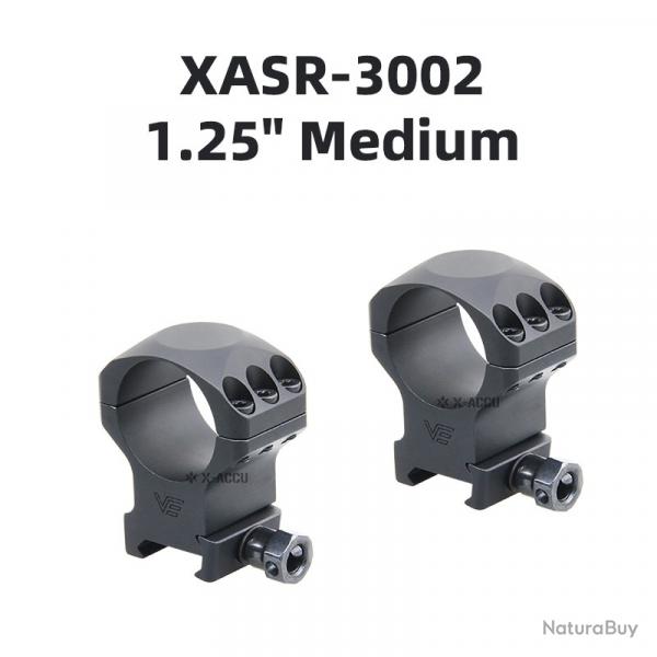 Anneaux de porte Picatinny  profil bas X-Accu 1'' de 30 mm -**XASR-3002