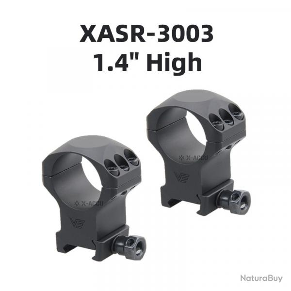 Anneaux de porte Picatinny  profil bas X-Accu 1'' de 30 mm -**XASR-3003 LIVRAISON GRATUITE