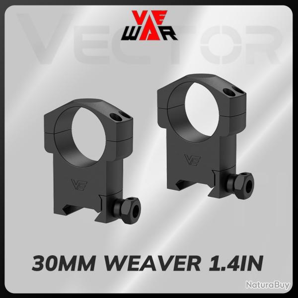 Vector Optics-Anneaux de lunette de visée Weaver High 30mm, 2 pièces -* SCTM-65 LIVRAISON GRATUITE