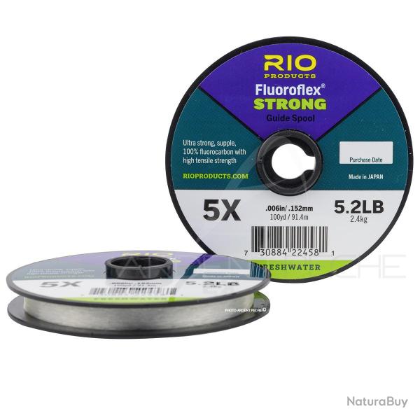 Fils fluorocarbone RIO Fluoroflex STRONG (91m) 0.102 mm - 7X