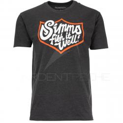 Tee shirt SIMMS Fish It Well Badge Charcoal Heather XXL