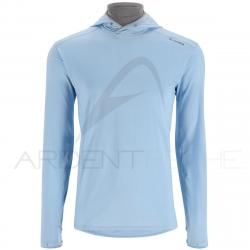 Tee shirt à capuche SIMMS Solarflex guide hoody Sky Cinder