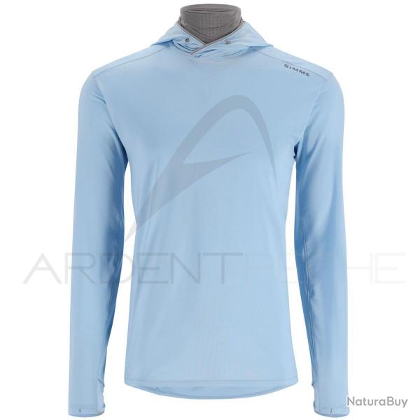 Tee shirt  capuche SIMMS Solarflex guide hoody Sky Cinder