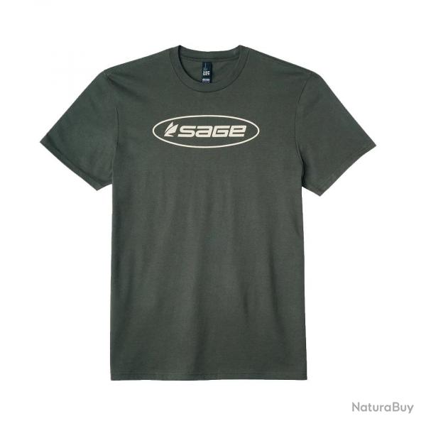 Tee shirt SAGE Oval Logo Tee Olive XXL