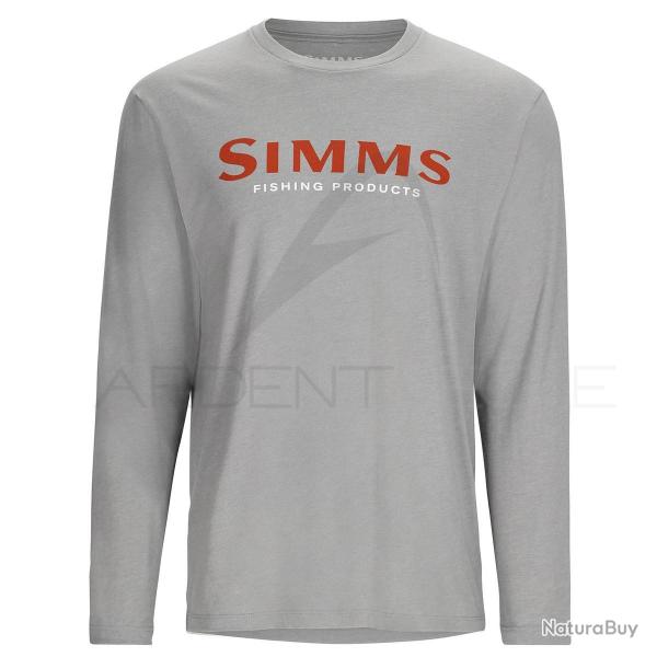 Sweat SIMMS Logo Shirt LS Cinder Heather